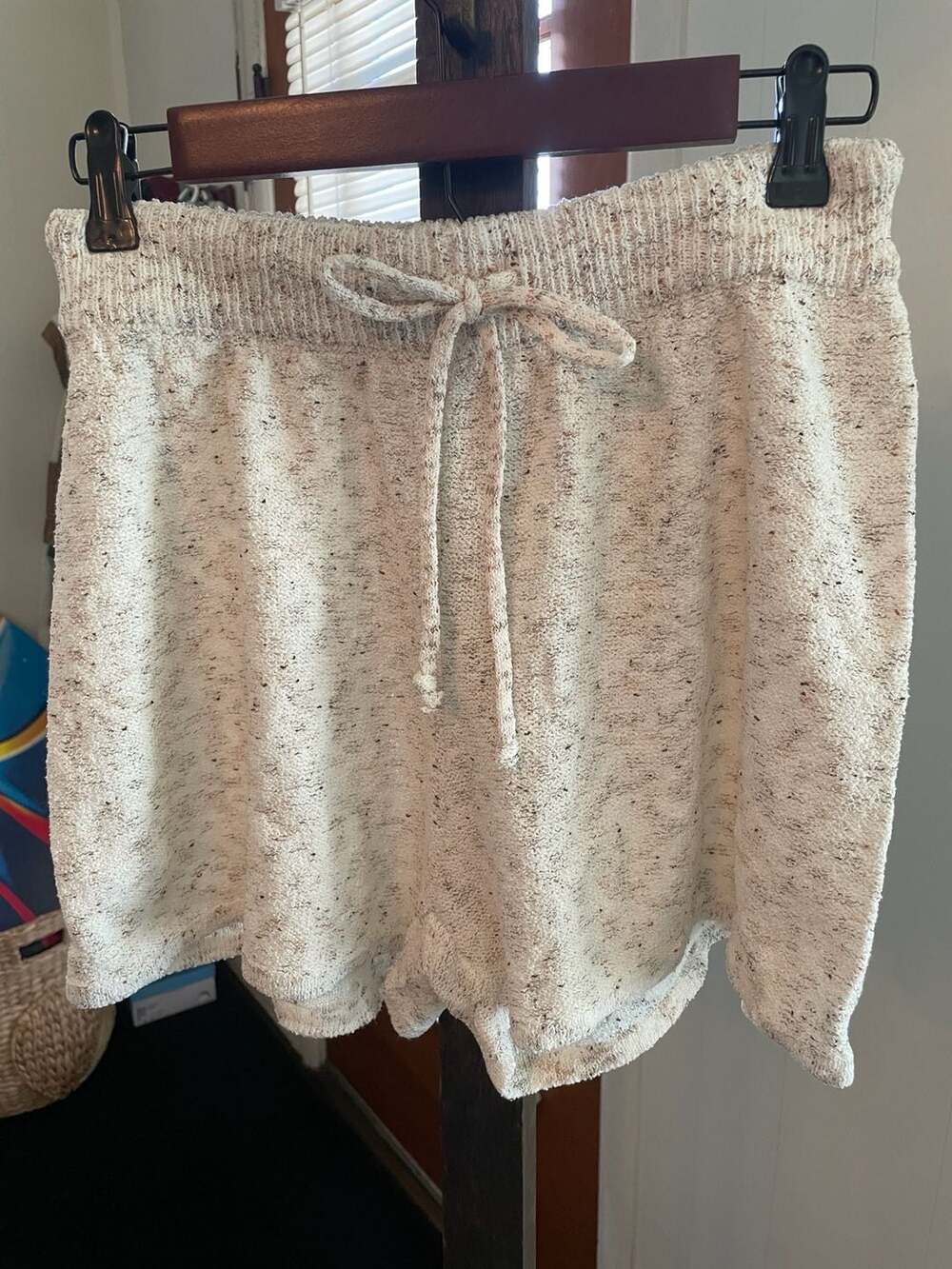 Paper Crane Speckled Knit Drawstring Lounge Shorts